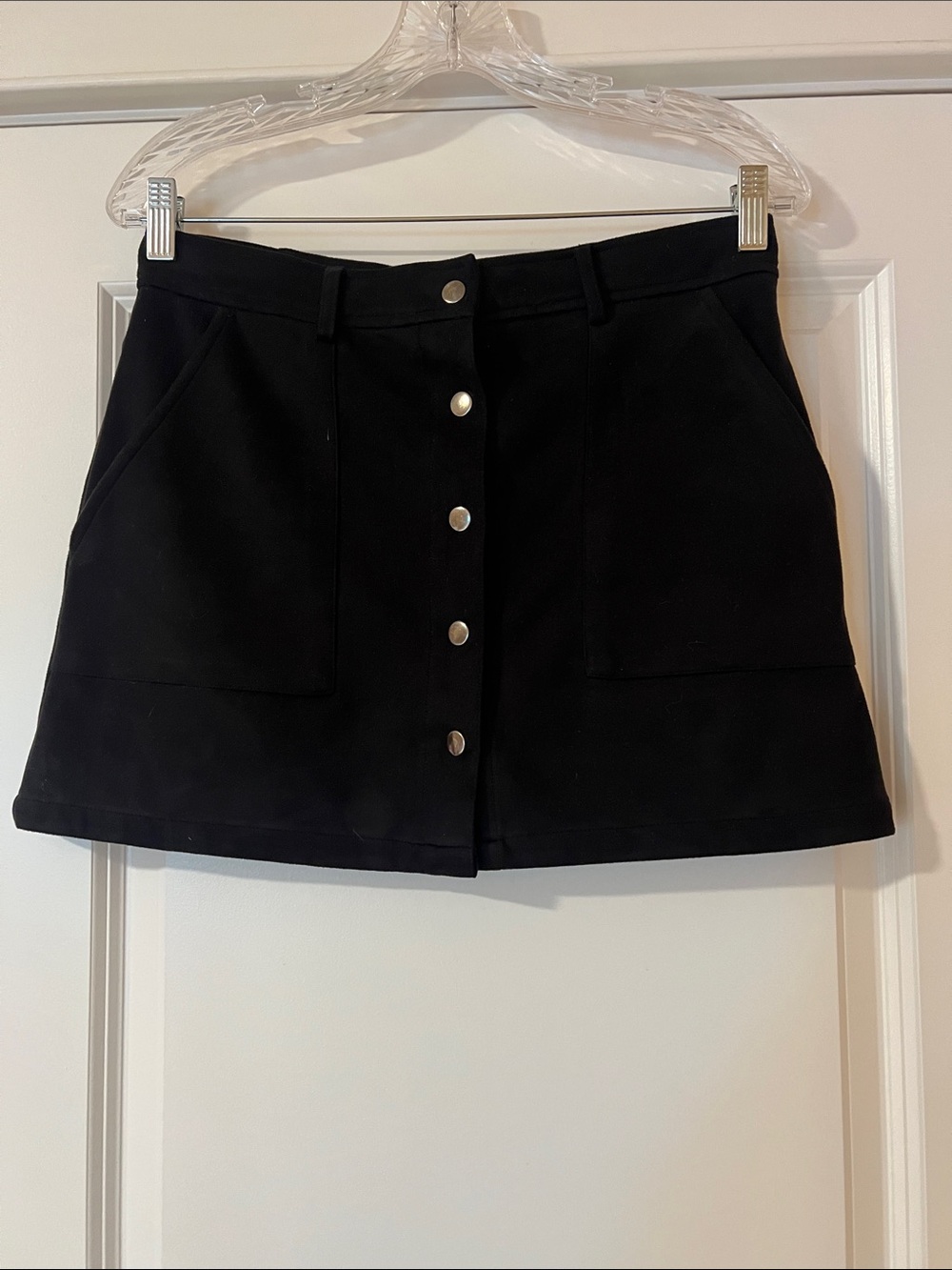 Forever 21 Black Button-Front Mini Skirt